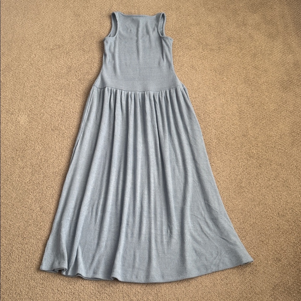 D122 NWT Universal Thread Women's Drop Waist Ribbed Knit Midi Dress - Size: XS - Picture 5 of 5